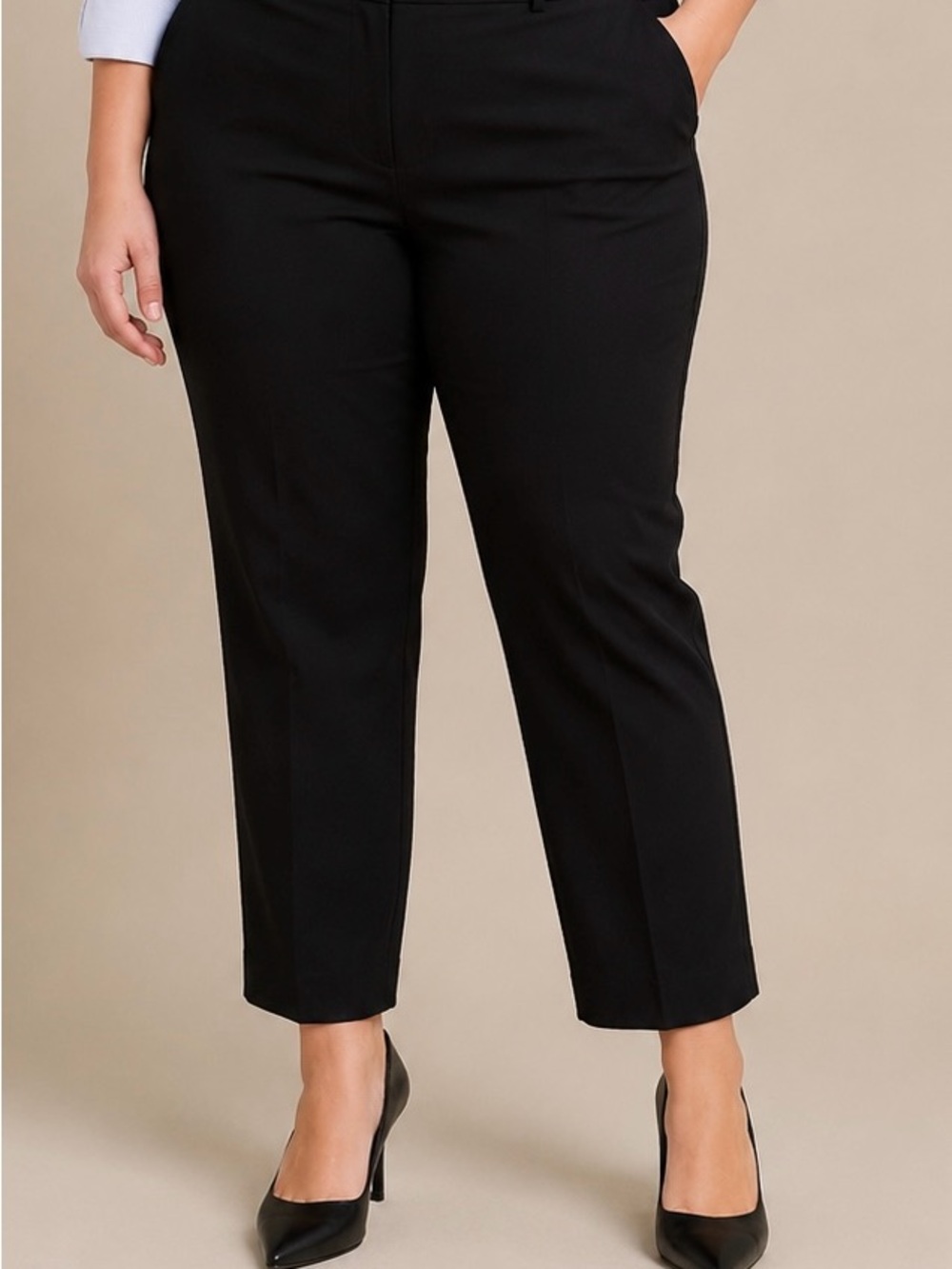 JCRew Classic Black Straight-Leg Women's Dress Pants. Size 20 Trousers
